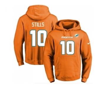 Nike Miami Dolphins #10 Kenny Stills Orange Name & Number Pullover NFL Hoodie