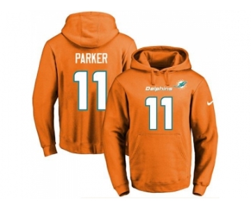 Nike Miami Dolphins #11 DeVante Parker Orange Name & Number Pullover NFL Hoodie