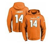 Nike Miami Dolphins #14 Jarvis Landry Orange Name & Number Pullover NFL Hoodie