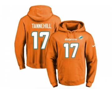 Nike Miami Dolphins #17 Ryan Tannehill Orange Name & Number Pullover NFL Hoodie