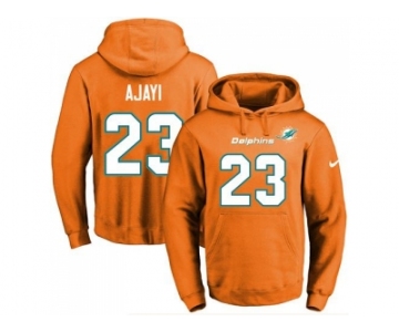 Nike Miami Dolphins #23 Jay Ajayi Orange Name & Number Pullover NFL Hoodie