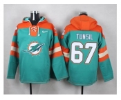 Nike Miami Dolphins #67 Laremy Tunsil Aqua Green Player Pullover NFL Hoodie