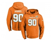 Nike Miami Dolphins #90 Charles Harris Orange Name & Number Pullover NFL Hoodie