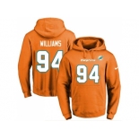 Nike Miami Dolphins #94 Mario Williams Orange Name & Number Pullover NFL Hoodie