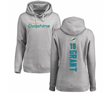 NFL Women's Nike Miami Dolphins #19 Jakeem Grant Ash Backer Pullover Hoodie