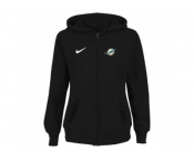 Women Miami Dolphins Stadium Rally Full Zip Hoodie Black