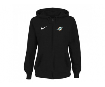 Women Miami Dolphins Stadium Rally Full Zip Hoodie Black