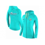 Women Nike Miami Dolphins Full-Zip Performance Hoodie Green