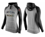 Women Nike Miami Dolphins Performance Hoodie Grey & Black