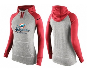 Women Nike Miami Dolphins Performance Hoodie Grey & Red