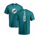 Football Miami Dolphins #3 Josh Rosen Aqua Green Backer T-Shirt