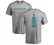 Football Miami Dolphins #3 Josh Rosen Ash Backer T-Shirt