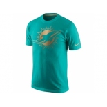 Men's Miami Dolphins Nike Aqua Championship Drive Gold Collection Performance T-Shirt