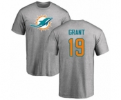 NFL Nike Miami Dolphins #19 Jakeem Grant Ash Name & Number Logo T-Shirt