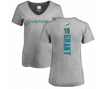 NFL Women's Nike Miami Dolphins #19 Jakeem Grant Ash Backer T-Shirt