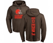 Football Cleveland Browns #13 Odell Beckham Jr. Brown Backer Pullover Hoodie