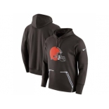 Men Cleveland Browns Nike Brown Champ Drive Vapor Speed Performance Pullover Hoodie