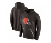 Men Cleveland Browns Nike Brown Champ Drive Vapor Speed Performance Pullover Hoodie