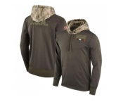 Men Cleveland Browns Nike Olive Salute to Service Sideline Therma Pullover Hoodie