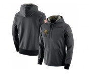 Men's Cleveland Browns Nike Anthracite Salute to Service Player Performance Hoodie