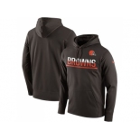 Men's Cleveland Browns Nike Brown Sideline Circuit Pullover Performance Hoodie