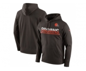 Men's Cleveland Browns Nike Brown Sideline Circuit Pullover Performance Hoodie