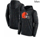 Men's Cleveland Browns Nike Charcoal 2021 NFL Crucial Catch Therma Pullover Hoodie