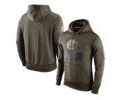 Men''s Cleveland Browns Nike Olive Salute To Service KO Performance Hoodie