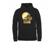 Men''s Cleveland Browns Pro Line Black Gold Collection Pullover Hoodie