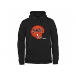 Men's Cleveland Browns Pro Line Black Throwback Logo Pullover Hoodie