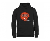 Men's Cleveland Browns Pro Line Black Throwback Logo Pullover Hoodie