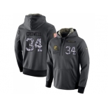 NFL Men's Nike Cleveland Browns #34 Isaiah Crowell Stitched Black Anthracite Salute to Service Player Performance Hoodie