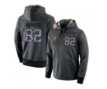 NFL Men's Nike Cleveland Browns #82 Gary Barnidge Stitched Black Anthracite Salute to Service Player Performance Hoodie