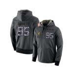 NFL Men's Nike Cleveland Browns #95 Myles Garrett Stitched Black Anthracite Salute to Service Player Performance Hoodie