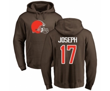 NFL Nike Cleveland Browns #17 Greg Joseph Brown Name & Number Logo Pullover Hoodie