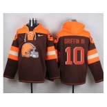 Nike Cleveland Browns #10 Robert Griffin III Brown Player Pullover NFL Hoodie