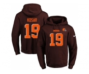 Nike Cleveland Browns #19 Bernie Kosar Brown Name & Number Pullover NFL Hoodie