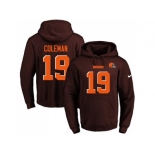 Nike Cleveland Browns #19 Corey Coleman Brown Name & Number Pullover NFL Hoodie