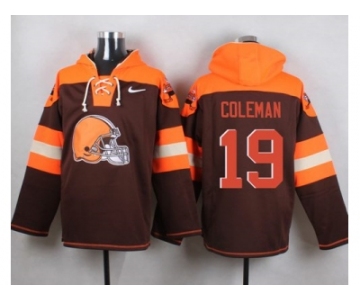 Nike Cleveland Browns #19 Corey Coleman Brown Player Pullover NFL Hoodie