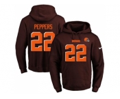 Nike Cleveland Browns #22 Jabrill Peppers Brown Name & Number Pullover NFL Hoodie