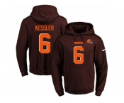 Nike Cleveland Browns #6 Cody Kessler Brown Name & Number Pullover NFL Hoodie