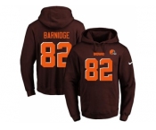 Nike Cleveland Browns #82 Gary Barnidge Brown Name & Number Pullover NFL Hoodie