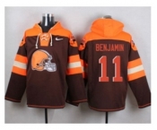 Nike Cleverland Browns #11 Travis Benjamin Brown Player Pullover NFL Hoodie