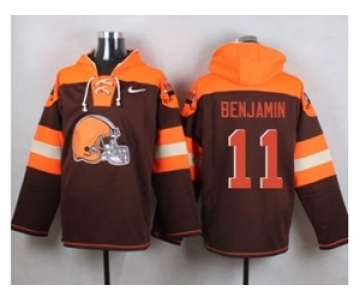 Nike Cleverland Browns #11 Travis Benjamin Brown Player Pullover NFL Hoodie