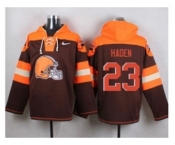 Nike Cleverland Browns #23 Joe Haden Brown Player Pullover NFL Hoodie