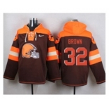 Nike Cleverland Browns #32 Jim Brown Brown Player Pullover NFL Hoodie