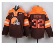 Nike Cleverland Browns #32 Jim Brown Brown Player Pullover NFL Hoodie