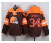 Nike Cleverland Browns #34 Isaiah Crowell Brown Player Pullover NFL Hoodie