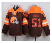 Nike Cleverland Browns #51 Barkevious Mingo Brown Player Pullover NFL Hoodie