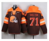 Nike Cleverland Browns #71 Danny Shelton Brown Player Pullover NFL Hoodie